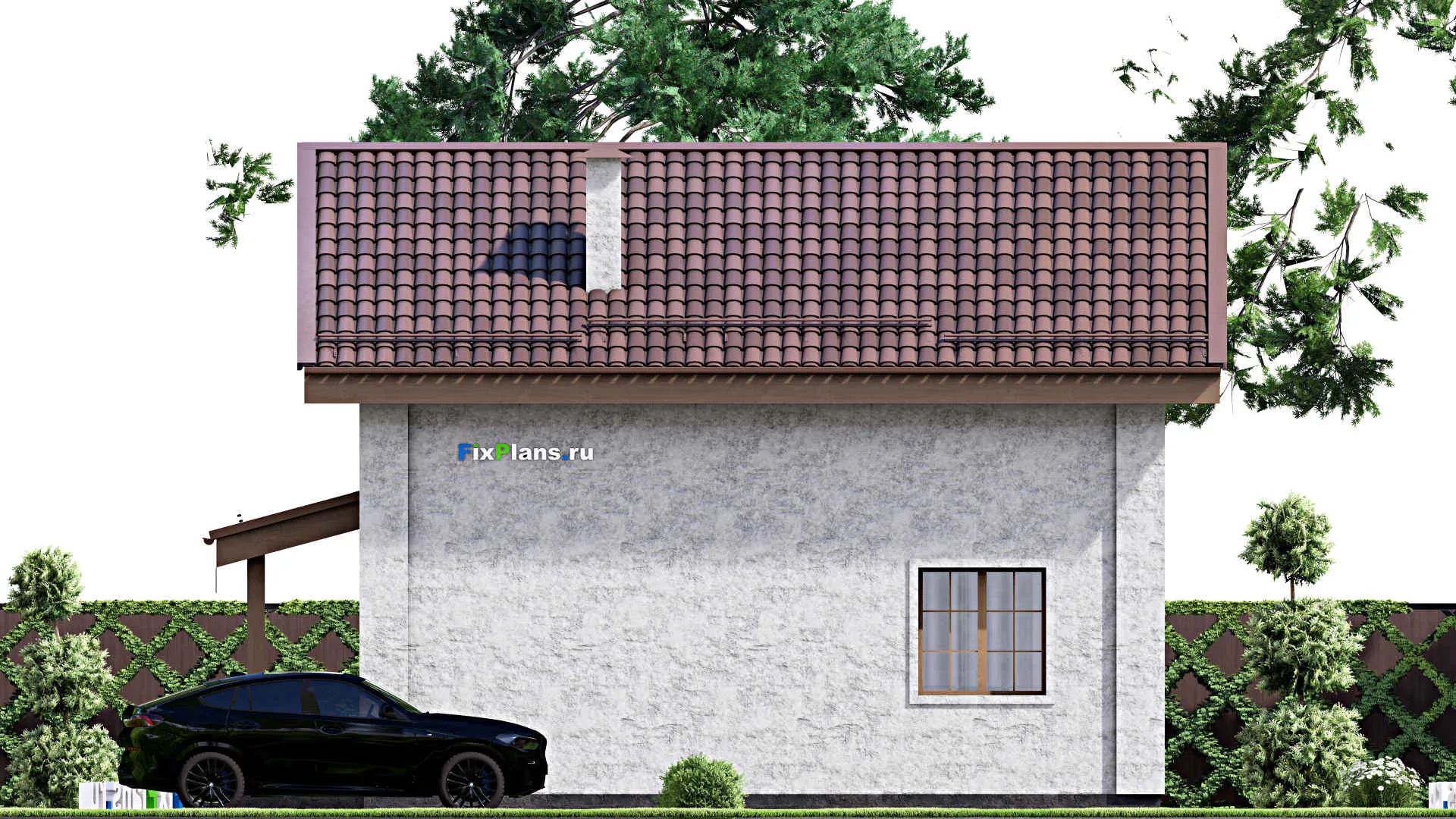 F-15272 - Проект дома с мансардой 8 на 11, площадью 90 м² с 3 спальнями