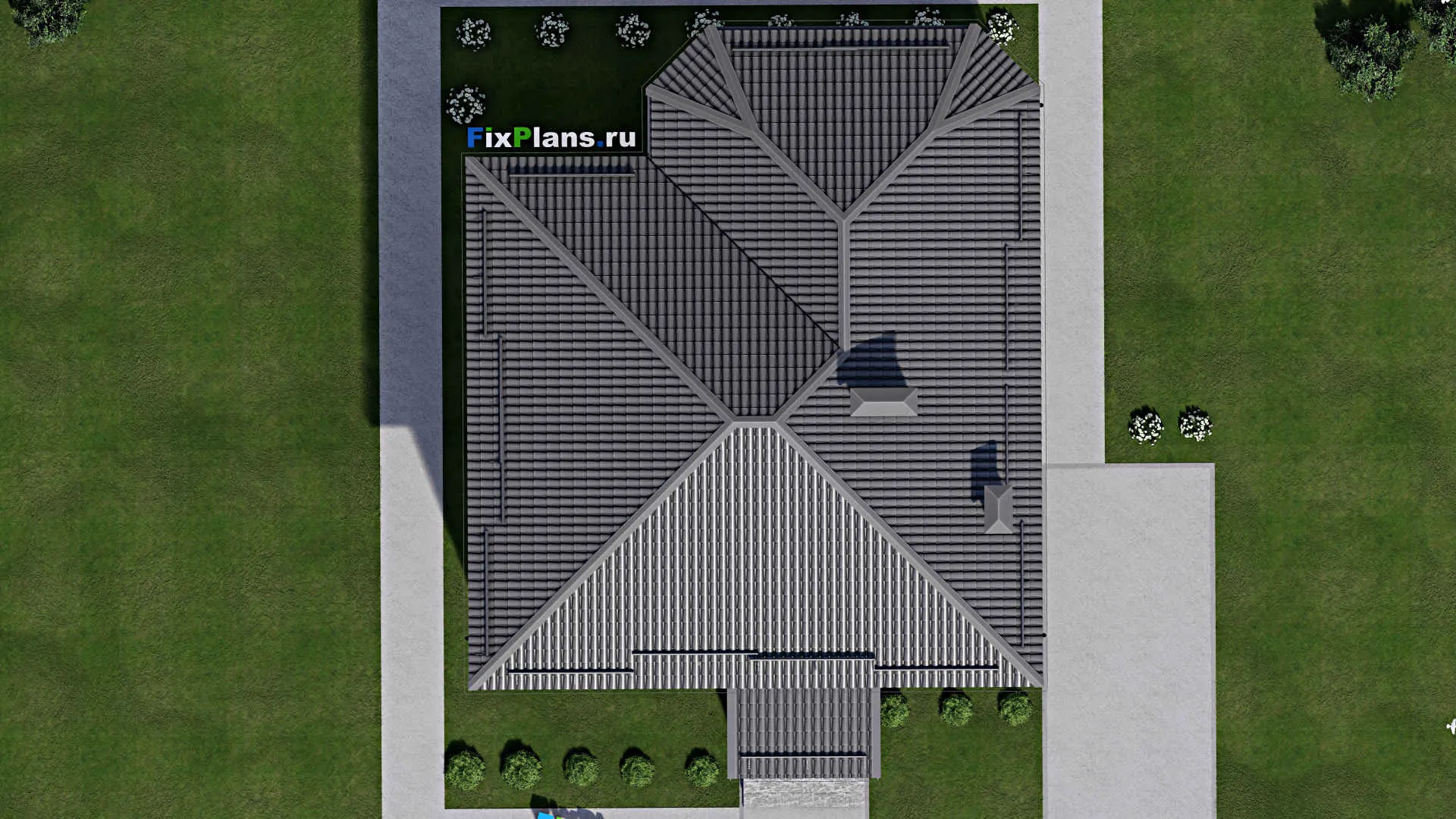 F-5228 - Проект двухэтажного дома 13 на 17, площадью 260 м² с 7 спальнями