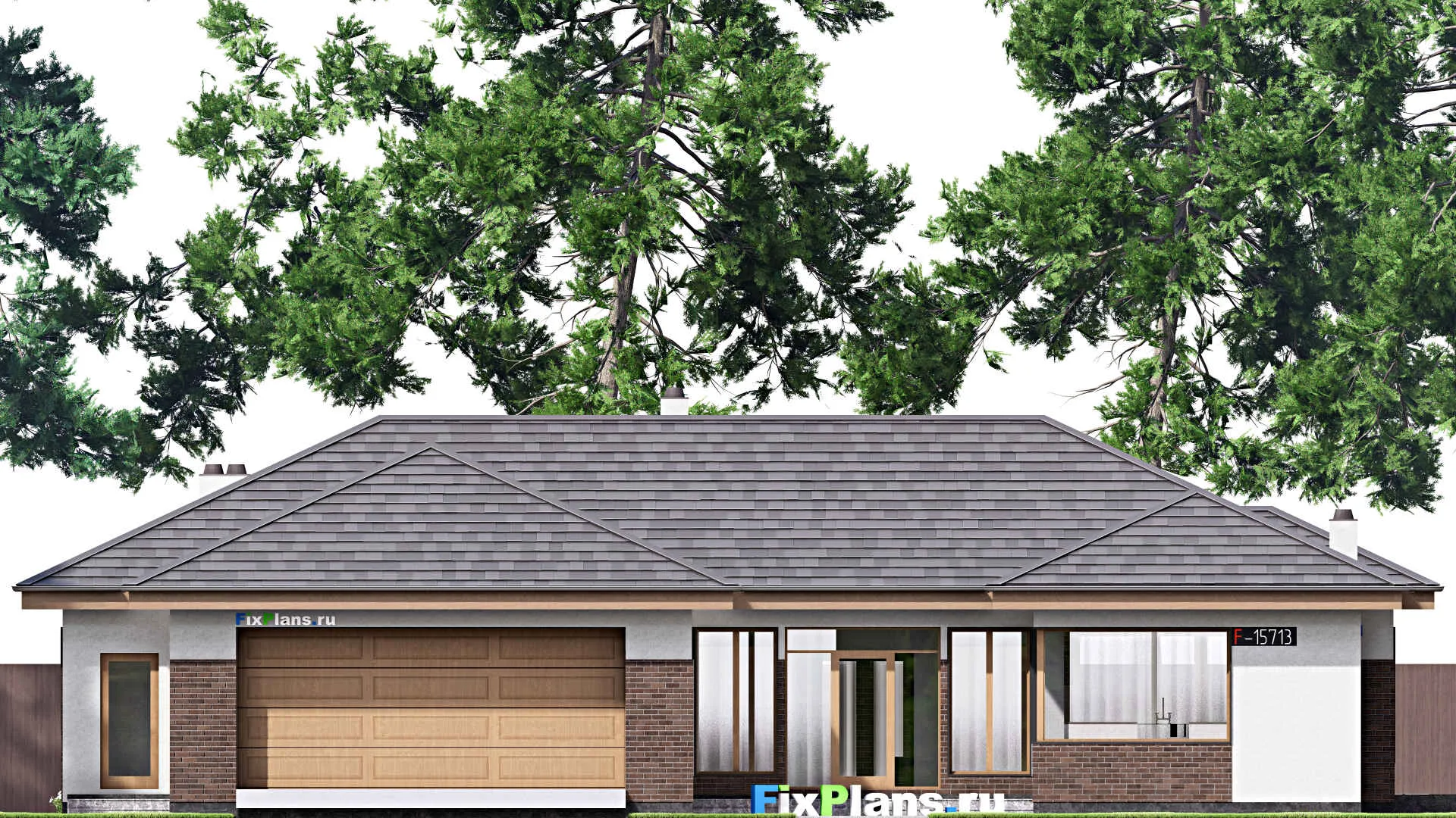 F-15713 - Проект одноэтажного дома 22 на 25, площадью 360 м² с 3 спальнями