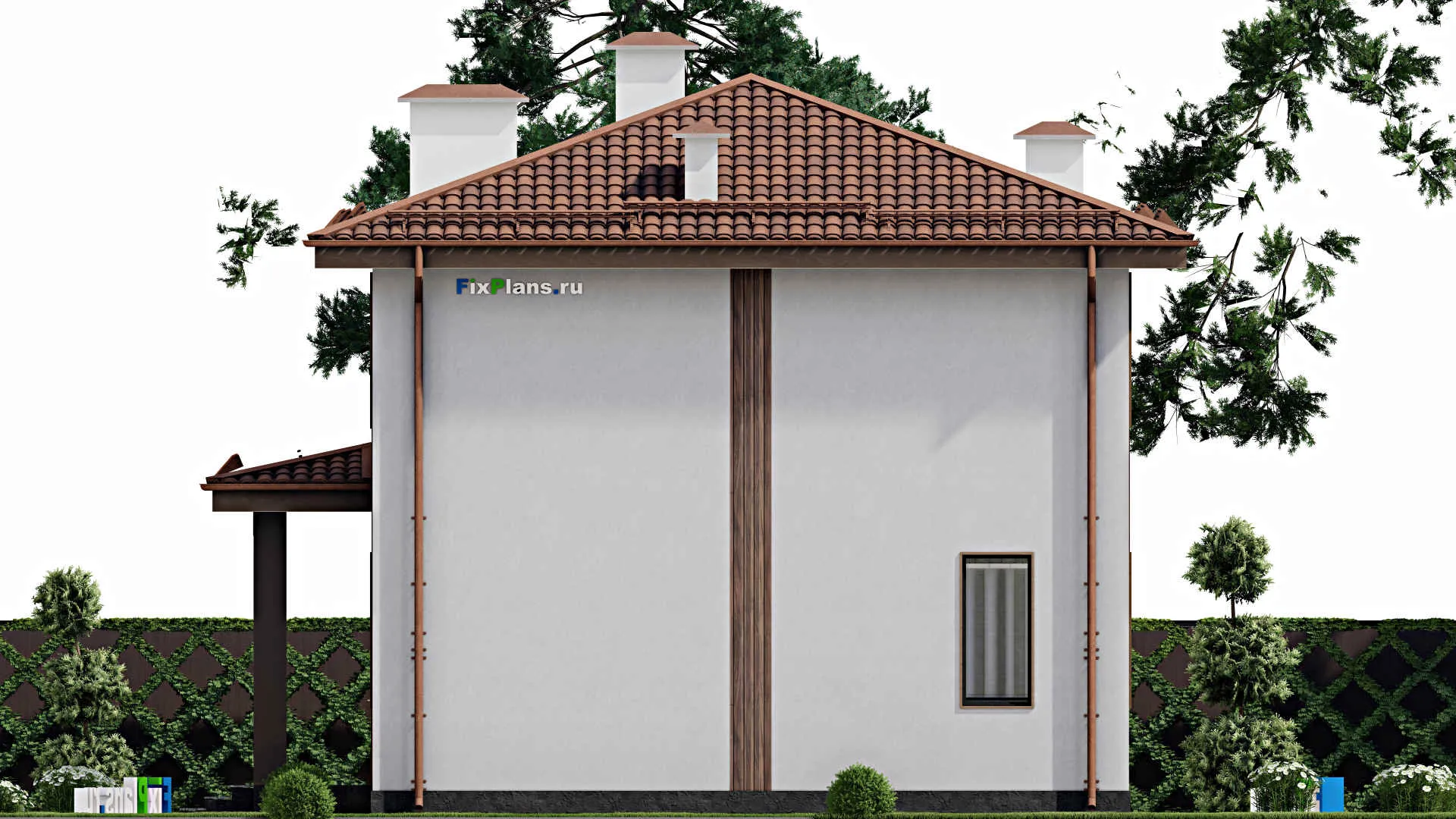 F-7226 - Проект двухэтажного дома 11 на 16, площадью 220 м² с балконом и 10 спальнями