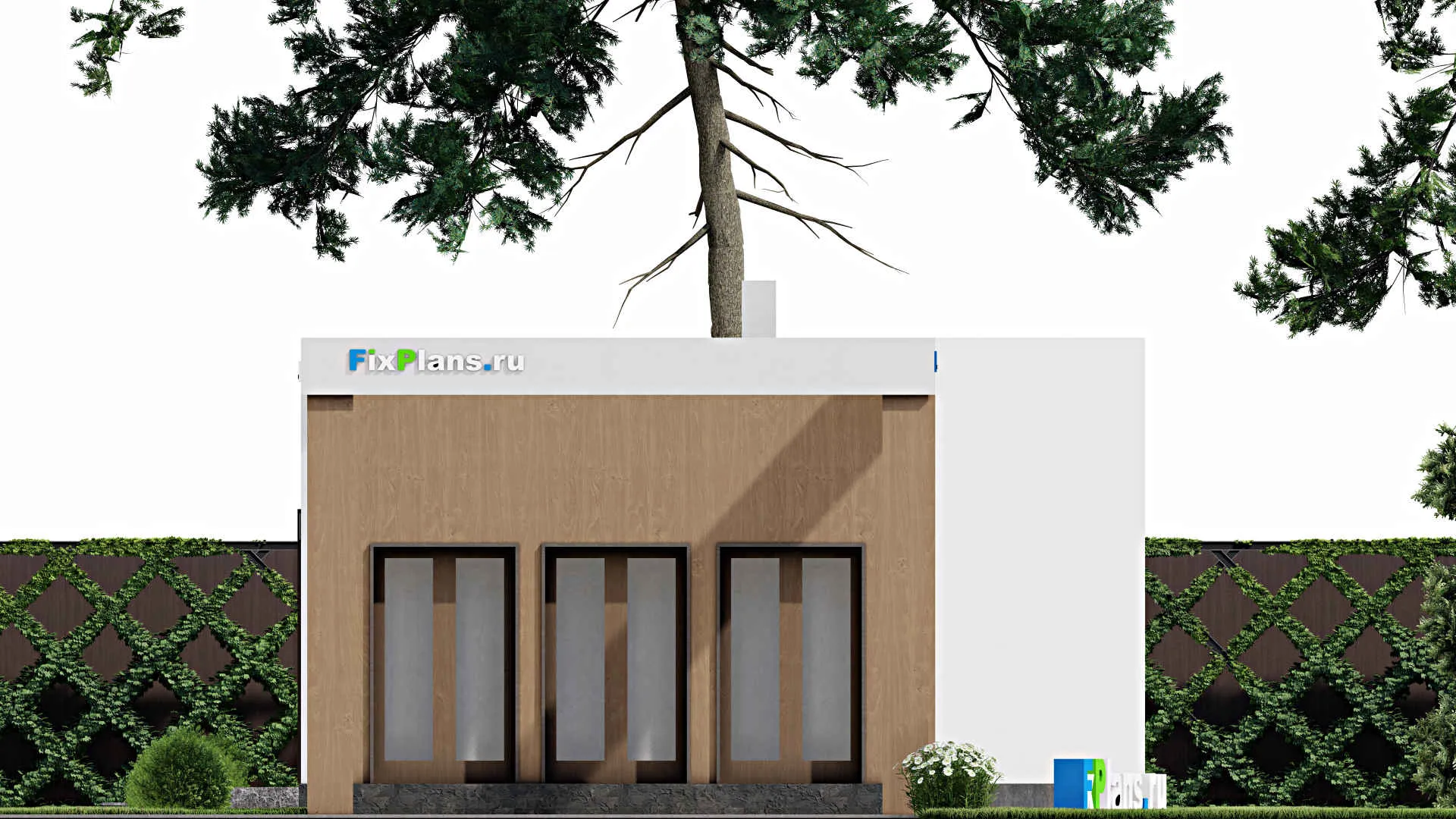 F-10538 - Проект бани 9 на 17, площадью 80 м² с спальней