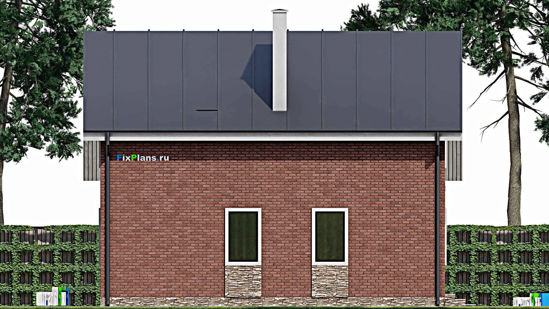 F-1160 - Проект дома с мансардой 9 на 10, площадью 150 м² с террасой, балконом и 3 спальнями