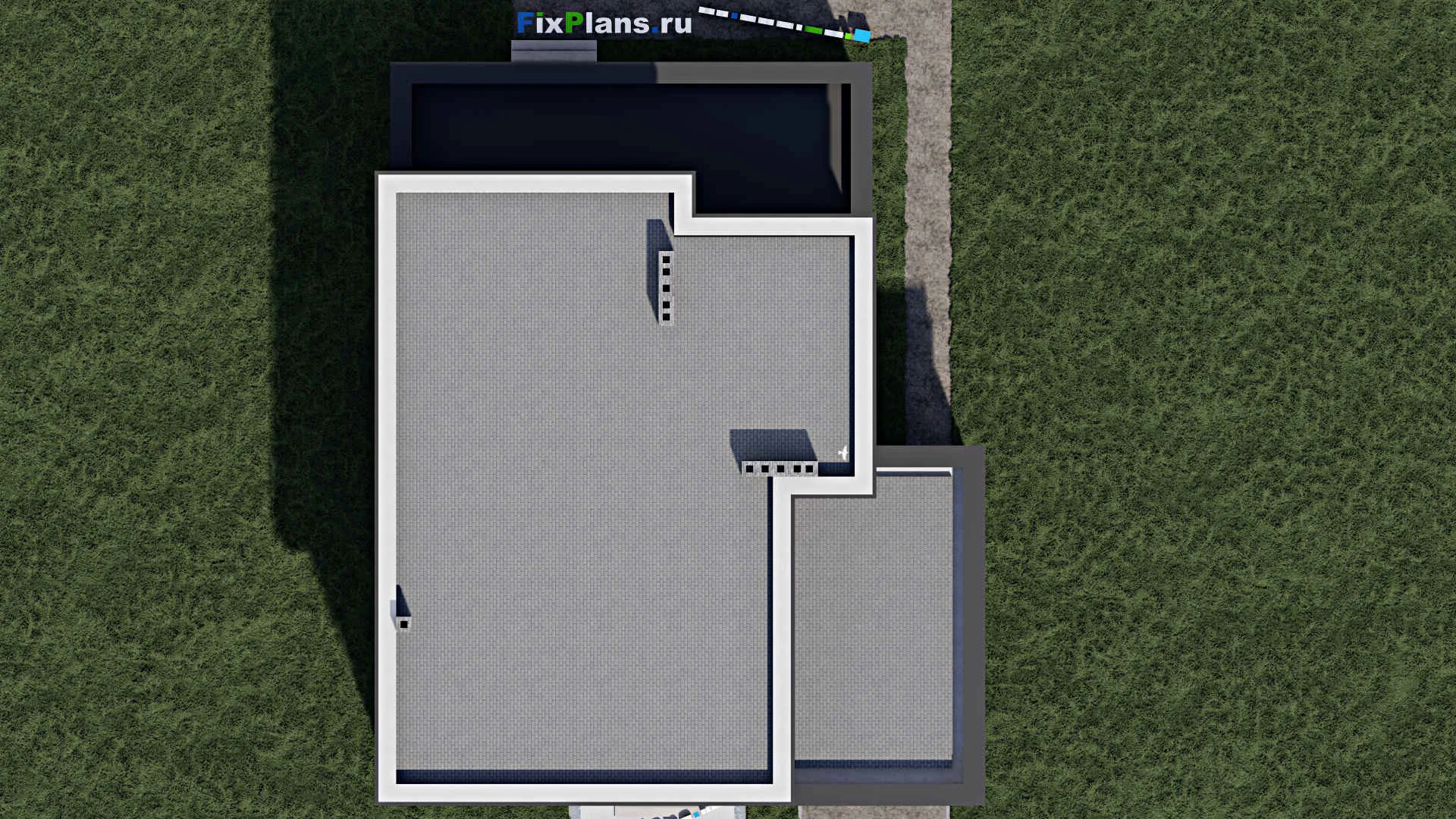 F-1124 - Проект двухэтажного дома 12 на 16, площадью 330 м² с террасой, балконом и 5 спальнями